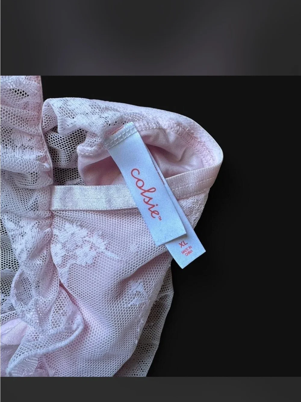 Baby Pink Lace Bodysuit Lingerie Size XL - Picture 3 of 4